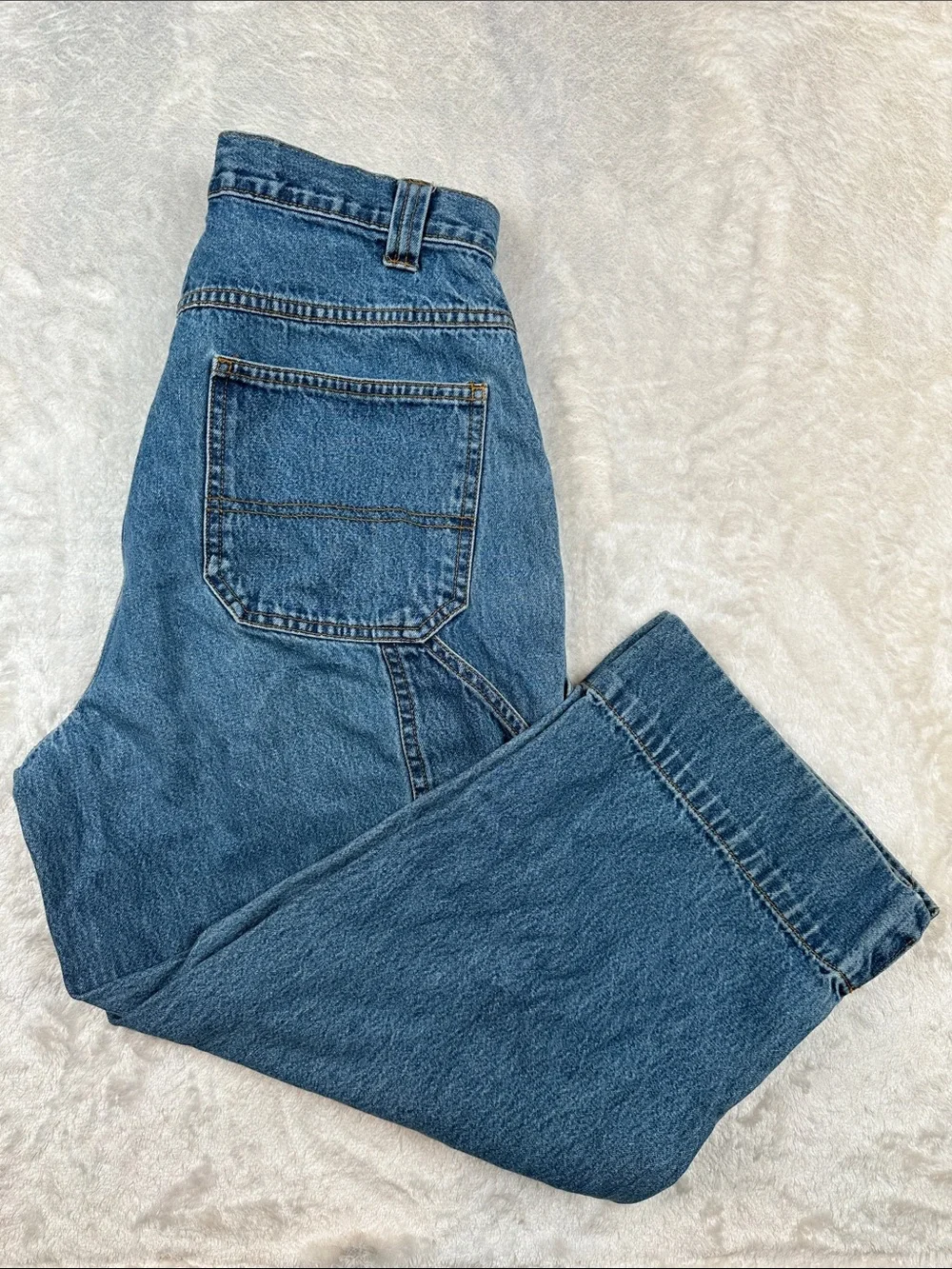 Vintage Bill Blass Jeans Womens Size 8 Carpenter Utility Cropped Denim Capri